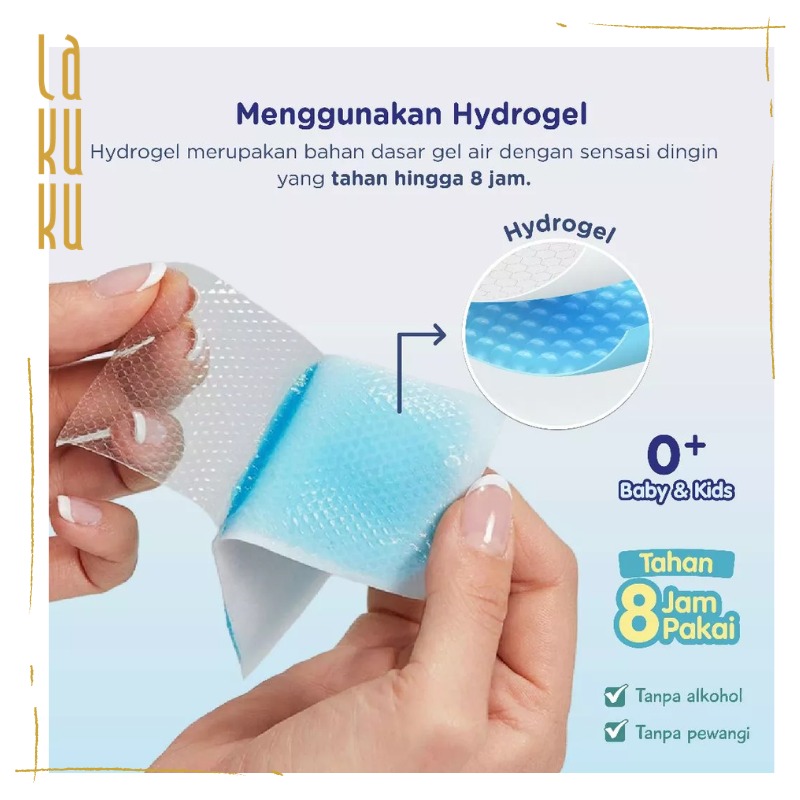 Lakuku - Baby Safe Cooling Gel Patch Sensor Berubah Warna Kompres Kepala Anak isi 5 dan 10
