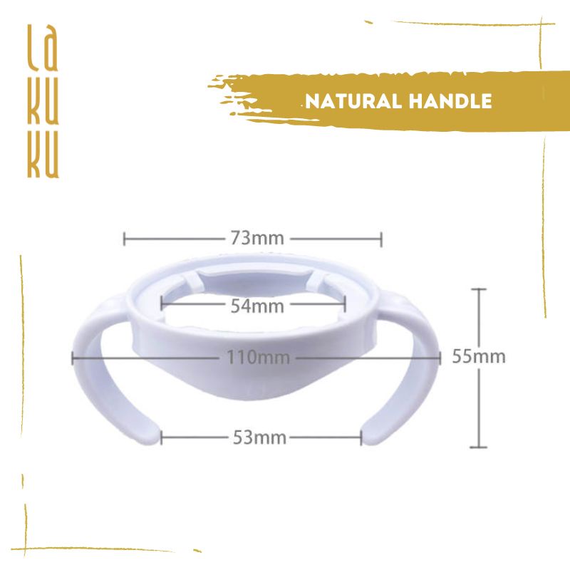 Lakuku - Bottle Handle Gagang Botol Susu Pegangan Botol Natural dan Classic Wide