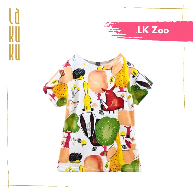 Lakuku - LK cozy is good Printed Tee Top Boy Atasan Baju Kaos Anak Laki 1-7 tahun cotton combed