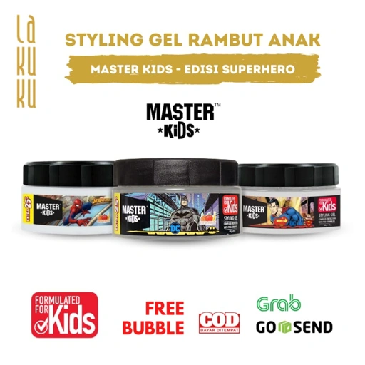 Image of Lakuku - Master Kids Hair Styling Gel Jar Rambut Anak 75gr Superhero
