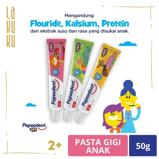 Lakuku - Pepsodent Odol Pasta Gigi Anak Junior Flouride 2 tahun +