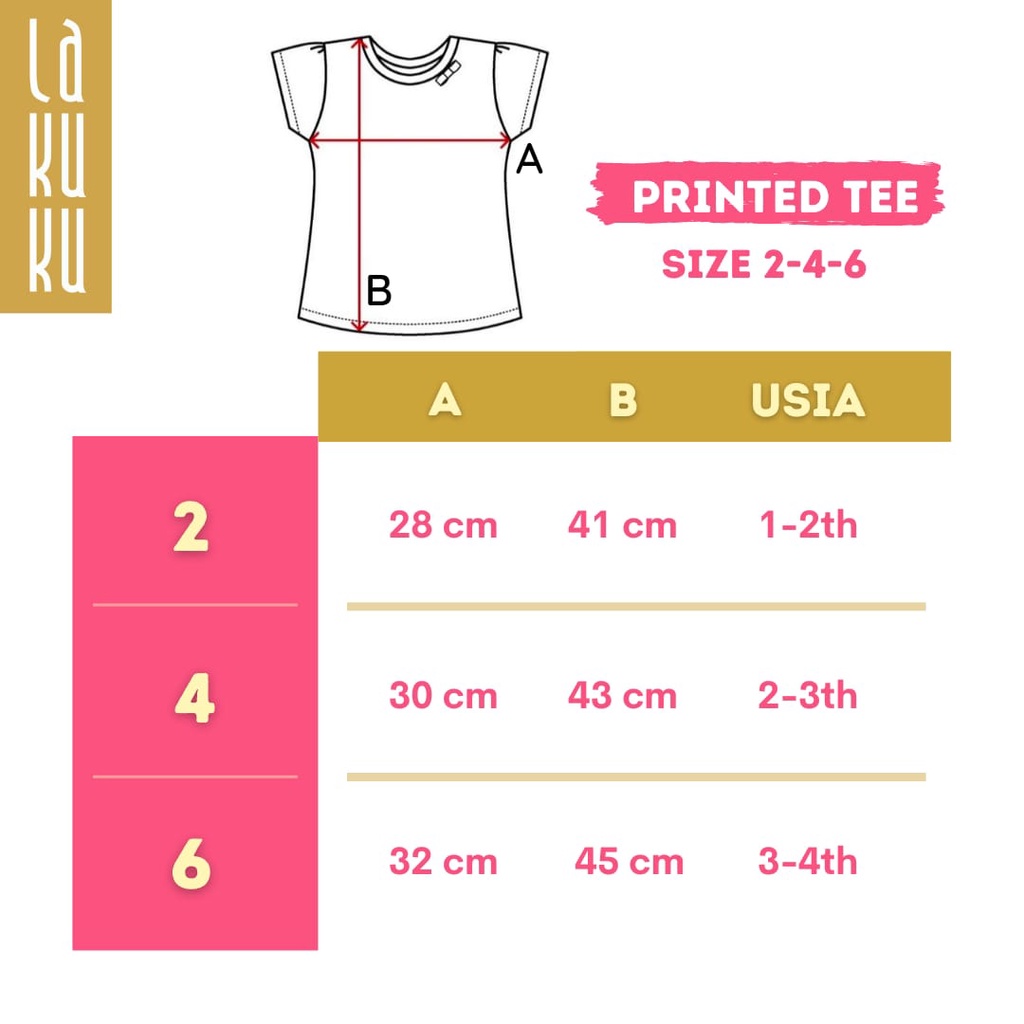 Lakuku - Printed Tee Top LK Cozy is Good Atasan Baju Kaos Anak Perempuan Cotton Katun
