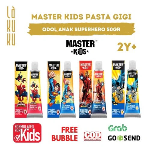 Image of Lakuku - Master Kids Odol Pasta Gigi Superhero Fluoride Marvel
