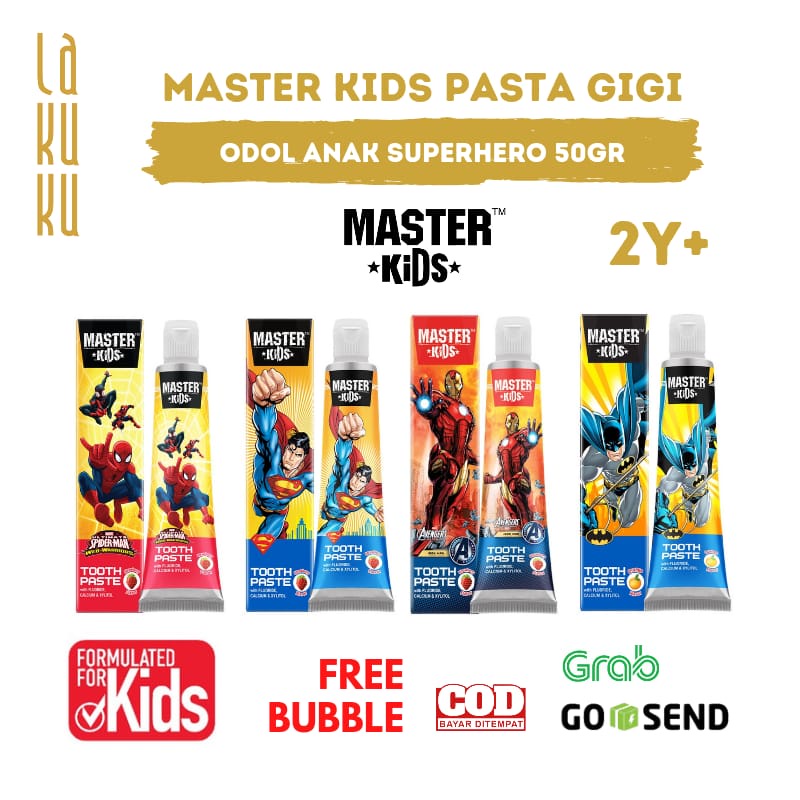 Lakuku - Master Kids Odol Pasta Gigi Superhero Fluoride Marvel