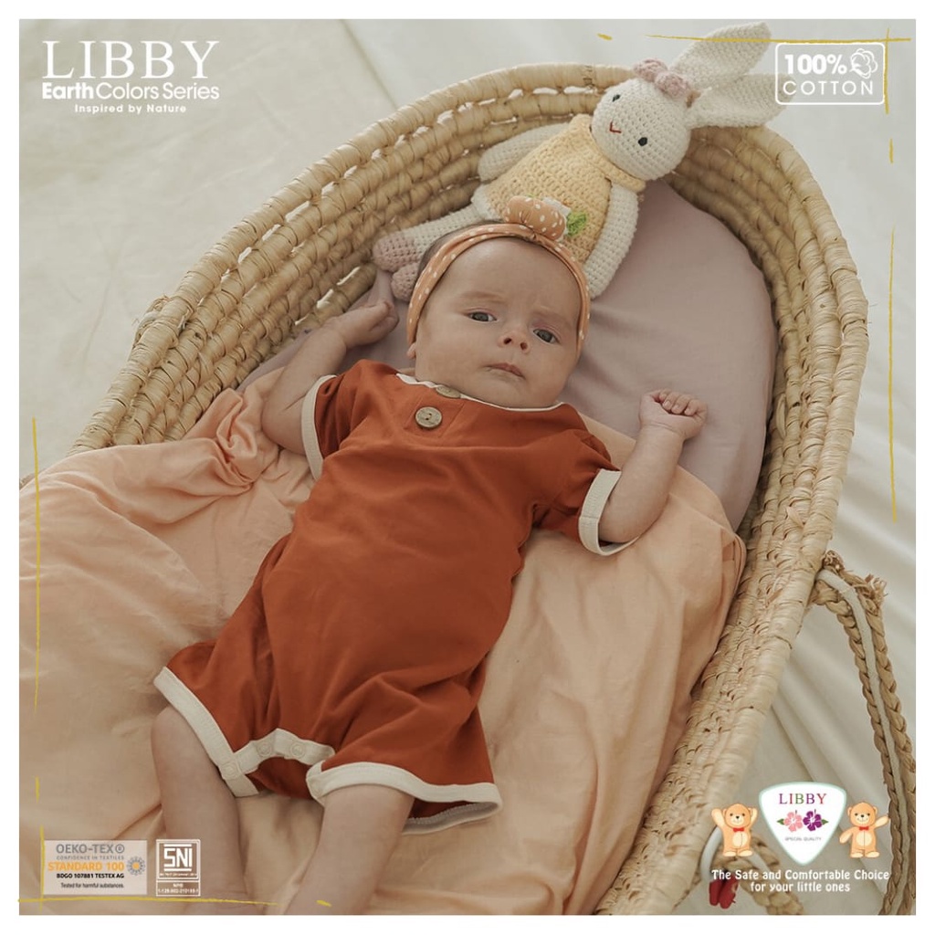 Lakuku - Libby Romper Segi 4 Flynn dan Ivy Ruffle Jumper Earth Series Cotton