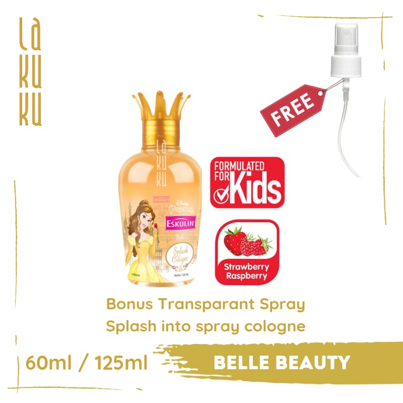 Lakuku - Eskulin Kids Splash Cologne 60ml Princess Disney Parfum Anak Wangi