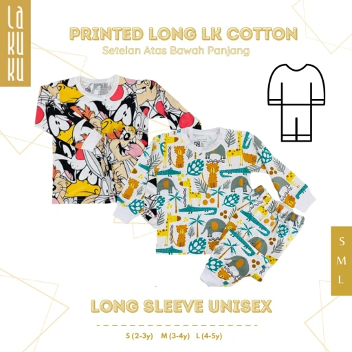 Image of Lakuku - Setelan LK Cozy is Good Baju Lengan Panjang Celana Panjang Atasan Bawahan Piyama Anak