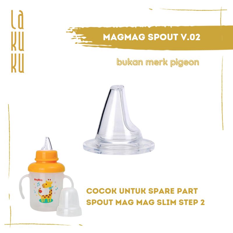 Lakuku - Pigeon Magmag and Petite Straw Bottle Spare Part Gasket Spout and Straw