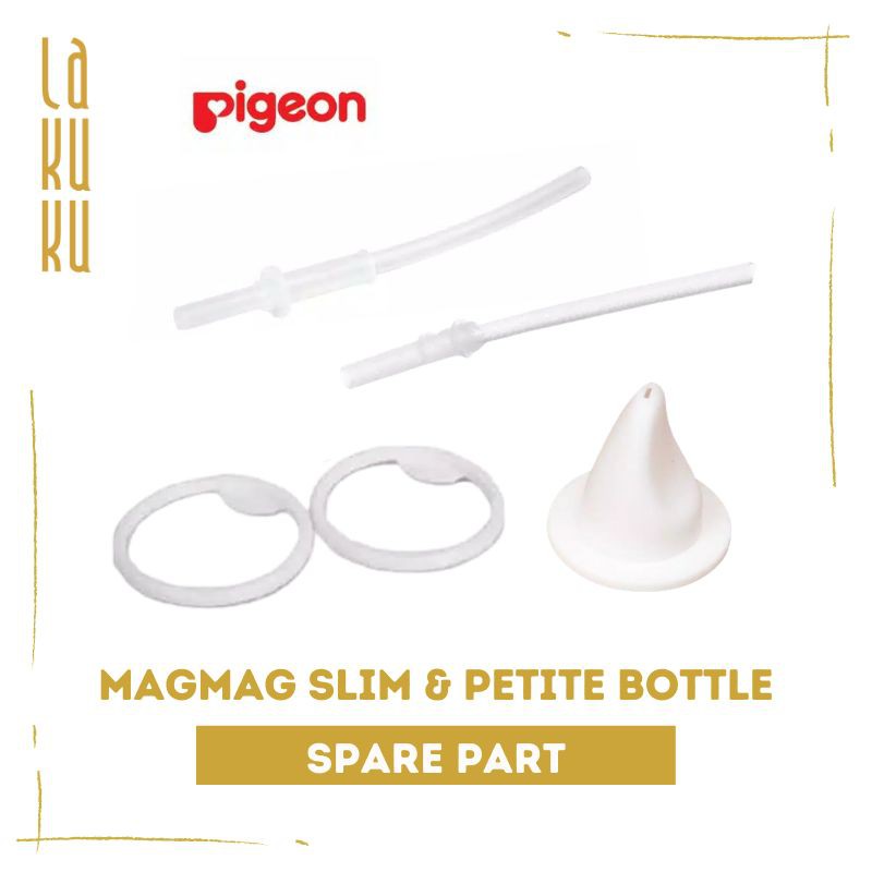 Lakuku - Pigeon Magmag and Petite Straw Bottle Spare Part Gasket Spout and Straw