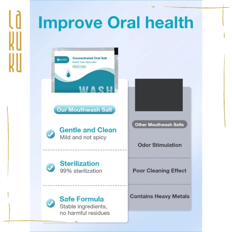Lakuku - Airuidu Oral Salt Garam Cuci Mulut Mouthwash