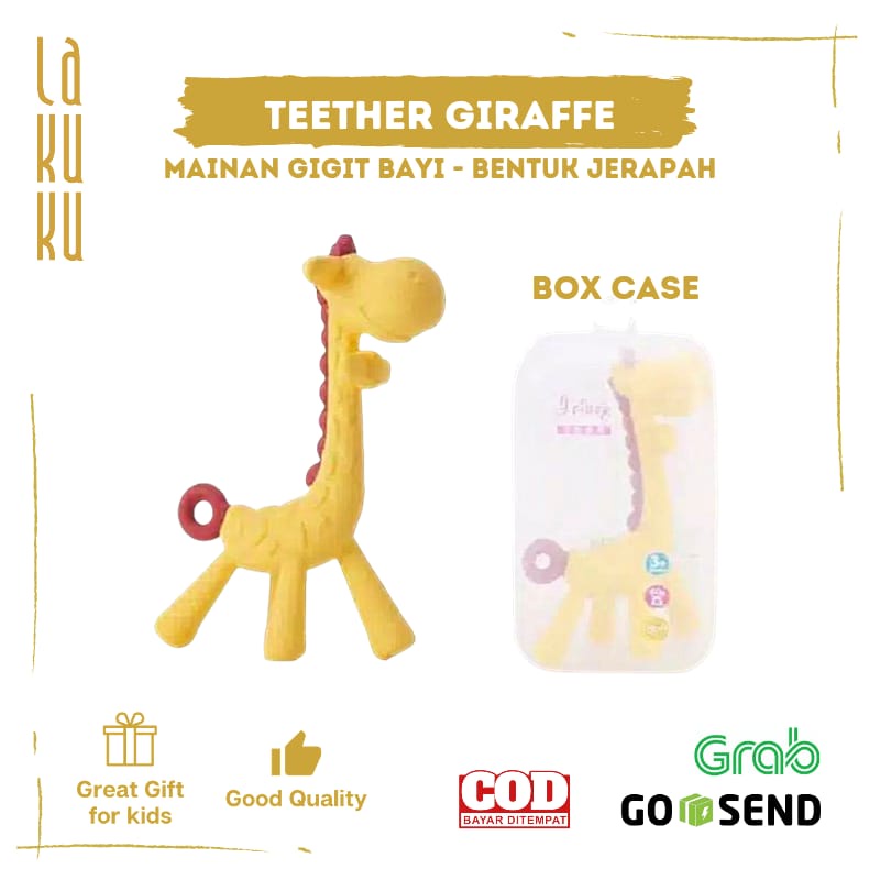 Lakuku - Giraffe Teether adalah salah satu gigitan bayi untuk usia 3 bulan keatas berbentuk jerapah.