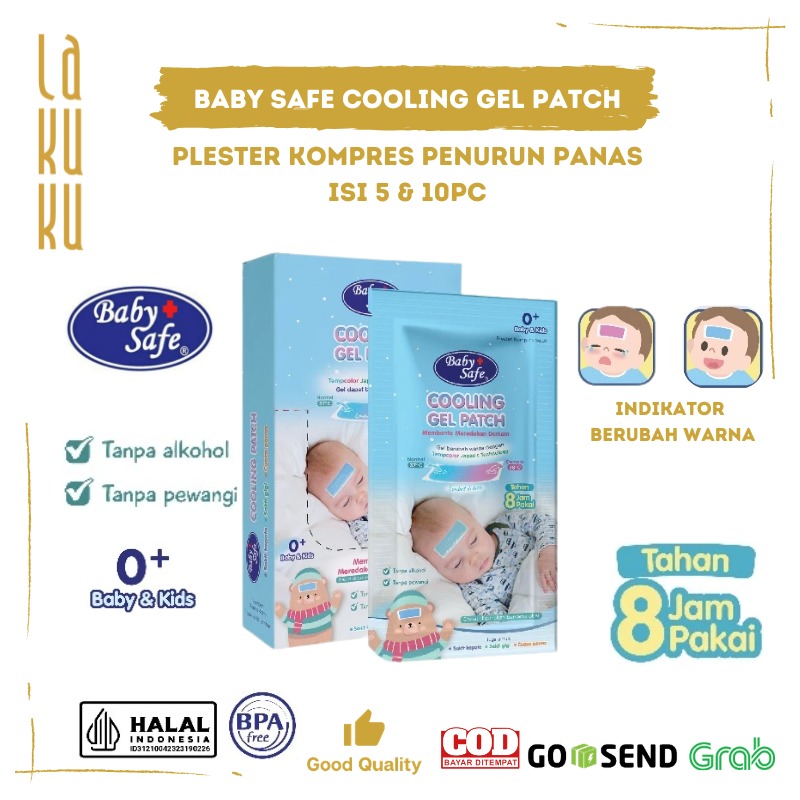 Lakuku - Baby Safe Cooling Gel Patch Sensor Berubah Warna Kompres Kepala Anak isi 5 dan 10