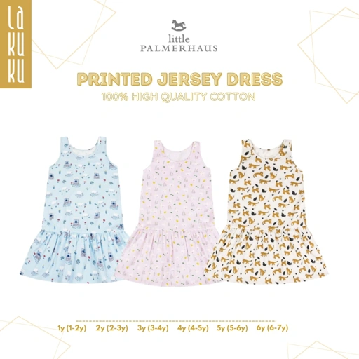 Image of Lakuku - Little Palmerhaus Printed Jersey Dress Cotton 1-6 th