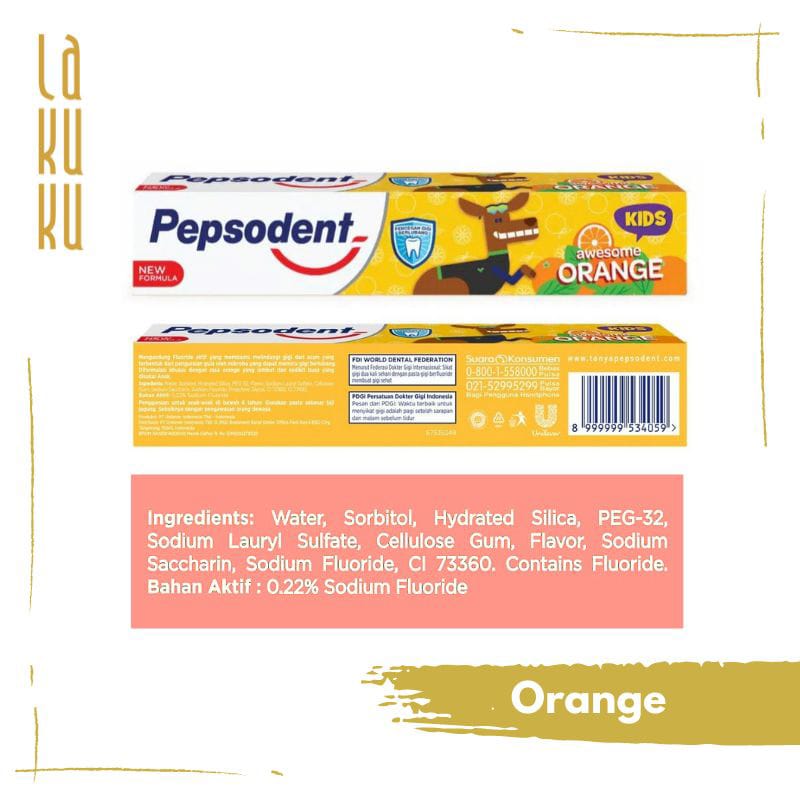 Lakuku - Pepsodent Odol Pasta Gigi Anak Junior Flouride 2 tahun +