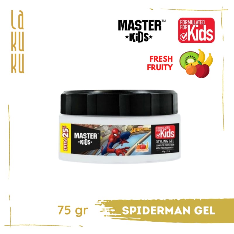 Lakuku - Master Kids Hair Styling Gel Jar Rambut Anak 75gr Superhero