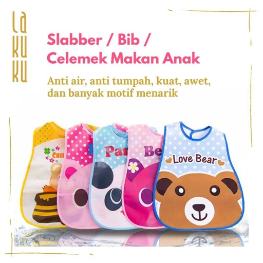 Image of Slabber/ Bib / Celemek Makan Anak/ Bayi mpasi