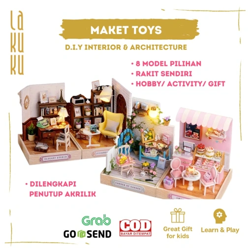 Image of Lakuku - DIY miniatur interior rumah doll house maket room