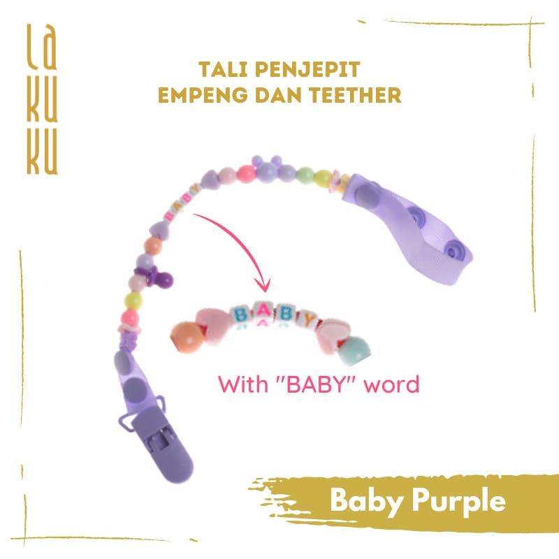 Lakuku - Tali Klip Clipper Pacifier Empeng Teether Pita Bayi
