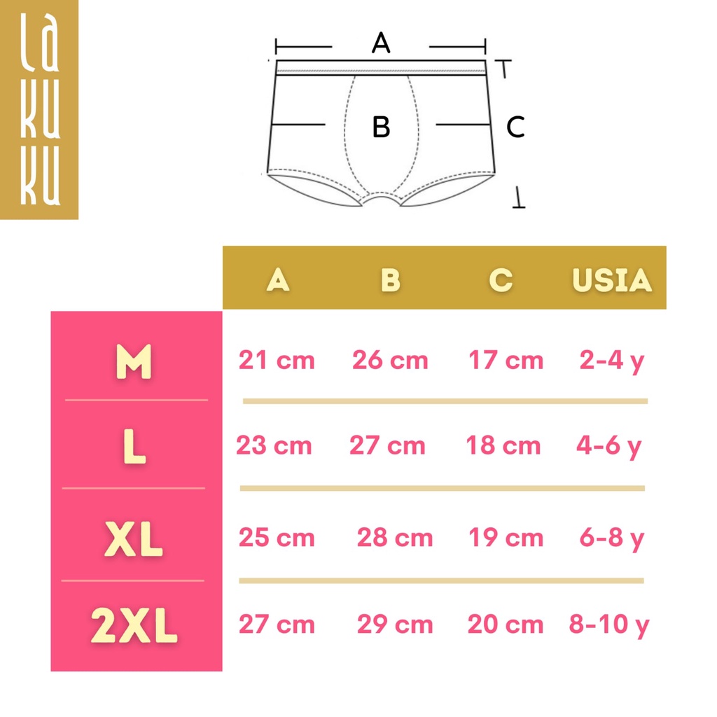 Lakuku - [GROSIR] Celana Dalam Anak Laki 1-7 th Underwear Katun Premium Impor Boxer Dino & Friends
