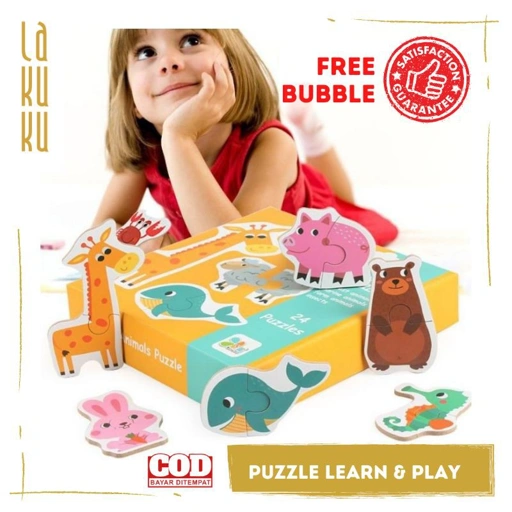 Image of Lakuku - Puzzle Kayu / Jigsaw Puzzle / Matching Puzzle Lucu