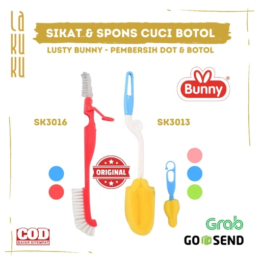 Image of Lakuku - Bunny Sikat Spons Pembersih Nipple Dot dan Botol Minum