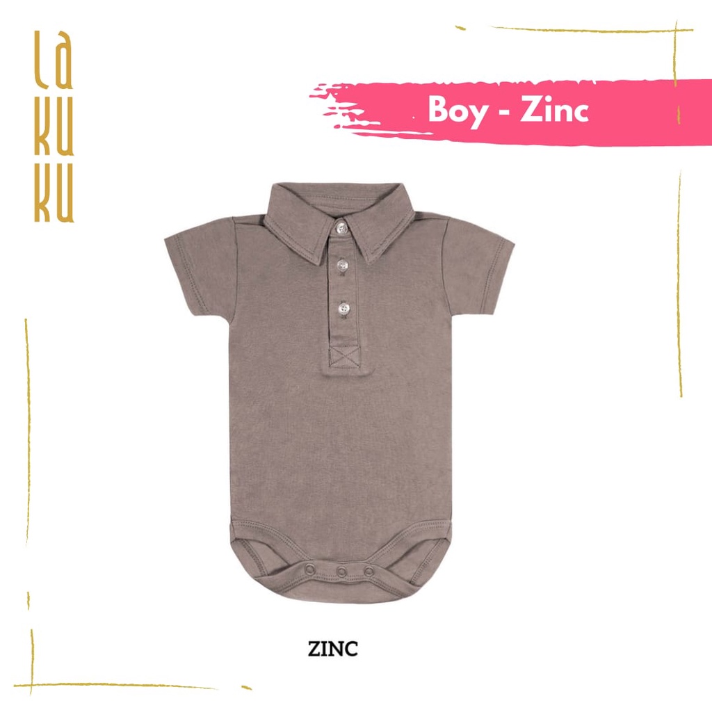 Lakuku - Little Palmerhaus Baby Bodysuit Boy & Girl Collar Newborn - 9 bulan Berkerah