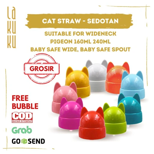 Image of Lakuku - [GROSIR] Cat Straw Tambahan Sedotan untuk botol Pigeon