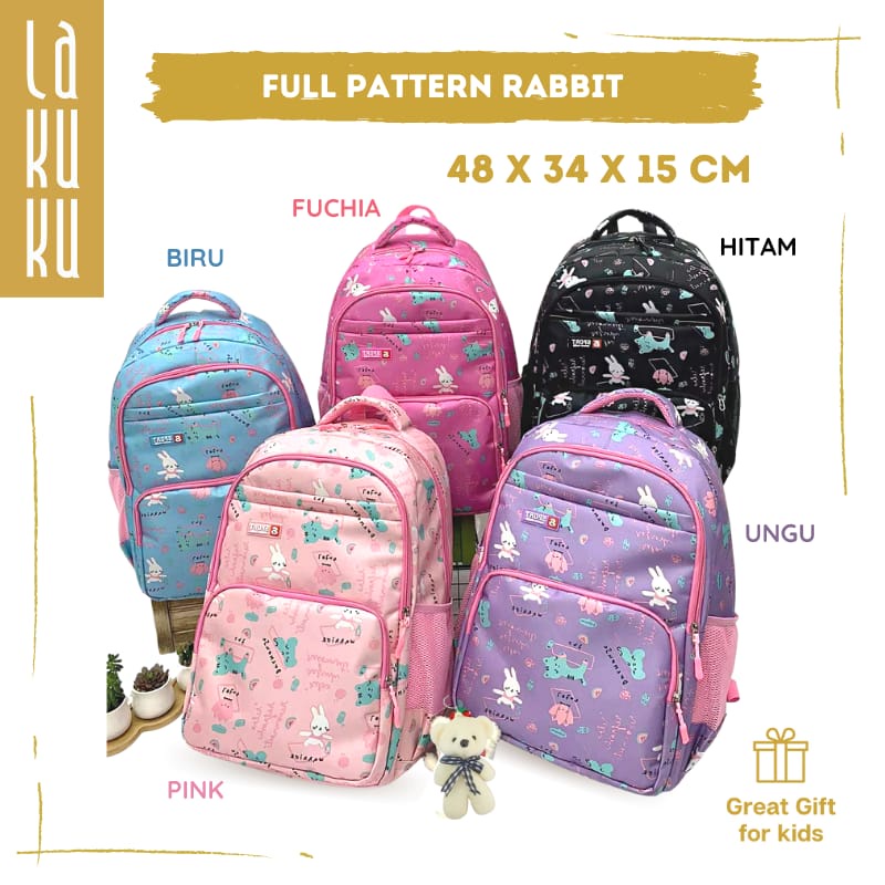 Lakuku - Tas Ransel Anak Sekolah SD SMP SMA Tas Ransel Laki-laki dan perempuan Backpack Anak Korea Fashion