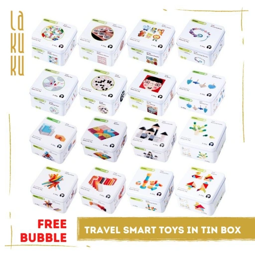 Image of Lakuku - Toys For Trip Puzzle Travel Kayu Montessori Play Education Balok Susun / Mainan Blok