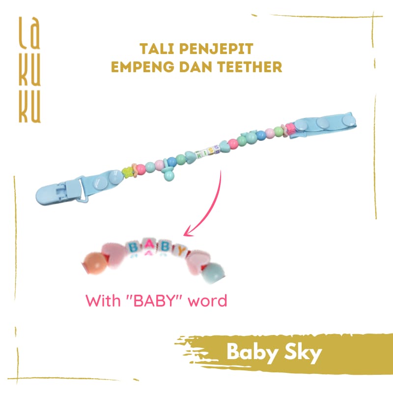 Lakuku - Tali Klip Clipper Pacifier Empeng Teether Pita Bayi