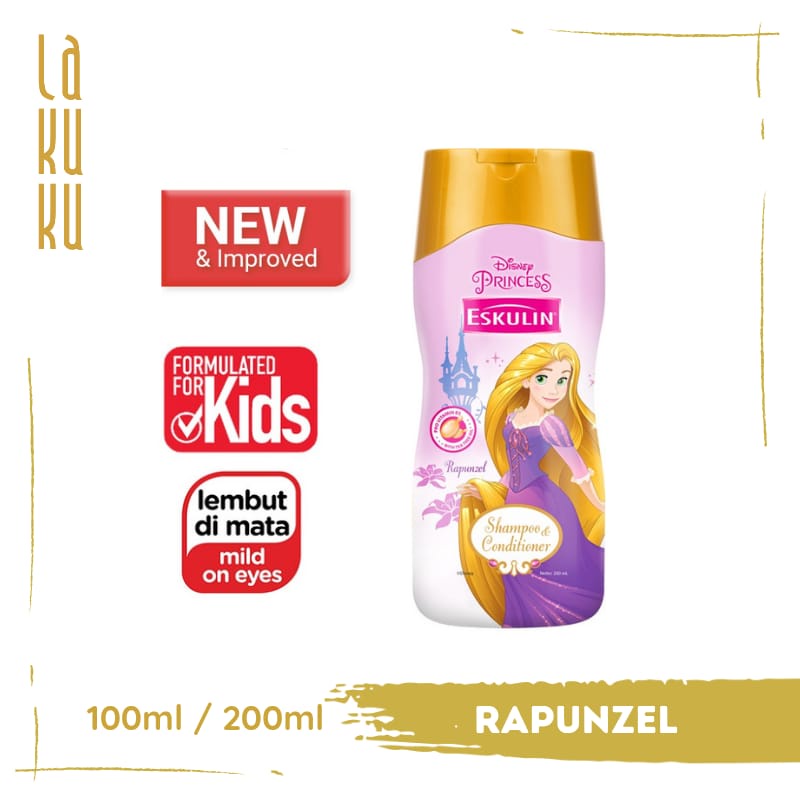 Lakuku - Eskulin Kids Shampoo and Conditioner 2 in 1 Disney Princess
