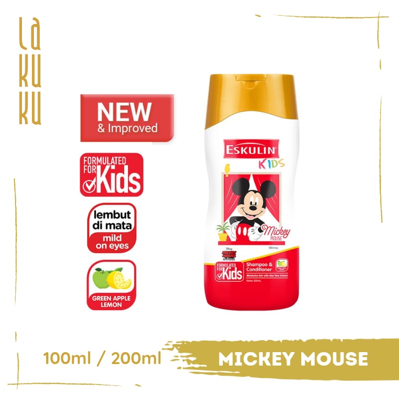 Lakuku - Eskulin Kids Shampoo and Conditioner 2 in 1 Disney Princess