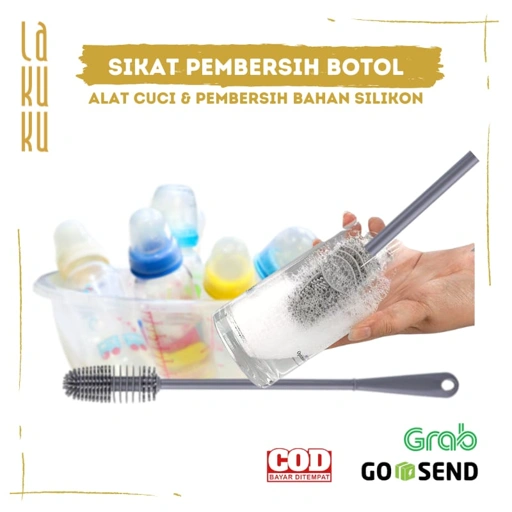 Image of Lakuku - Sikat Silikon pembersih gelas dan botol susu bayi
