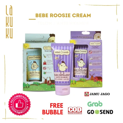 Image of Lakuku - Bugs Repellent Bebe Roosie Cream Anti Nyamuk Aroma Lavender dan Telon Cream