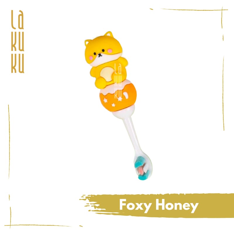 Lakuku - Sikat Gigi Anak Balita 1 tahun Lembut Soft Toothbrush model silikon boneka lucu