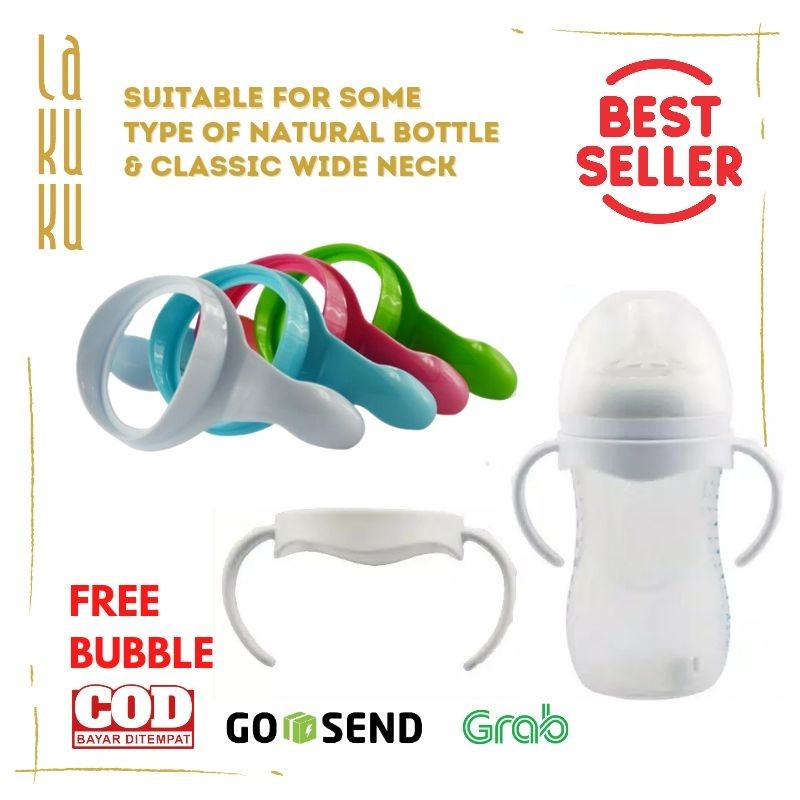 Lakuku - Bottle Handle Gagang Botol Susu Pegangan Botol Natural dan Classic Wide