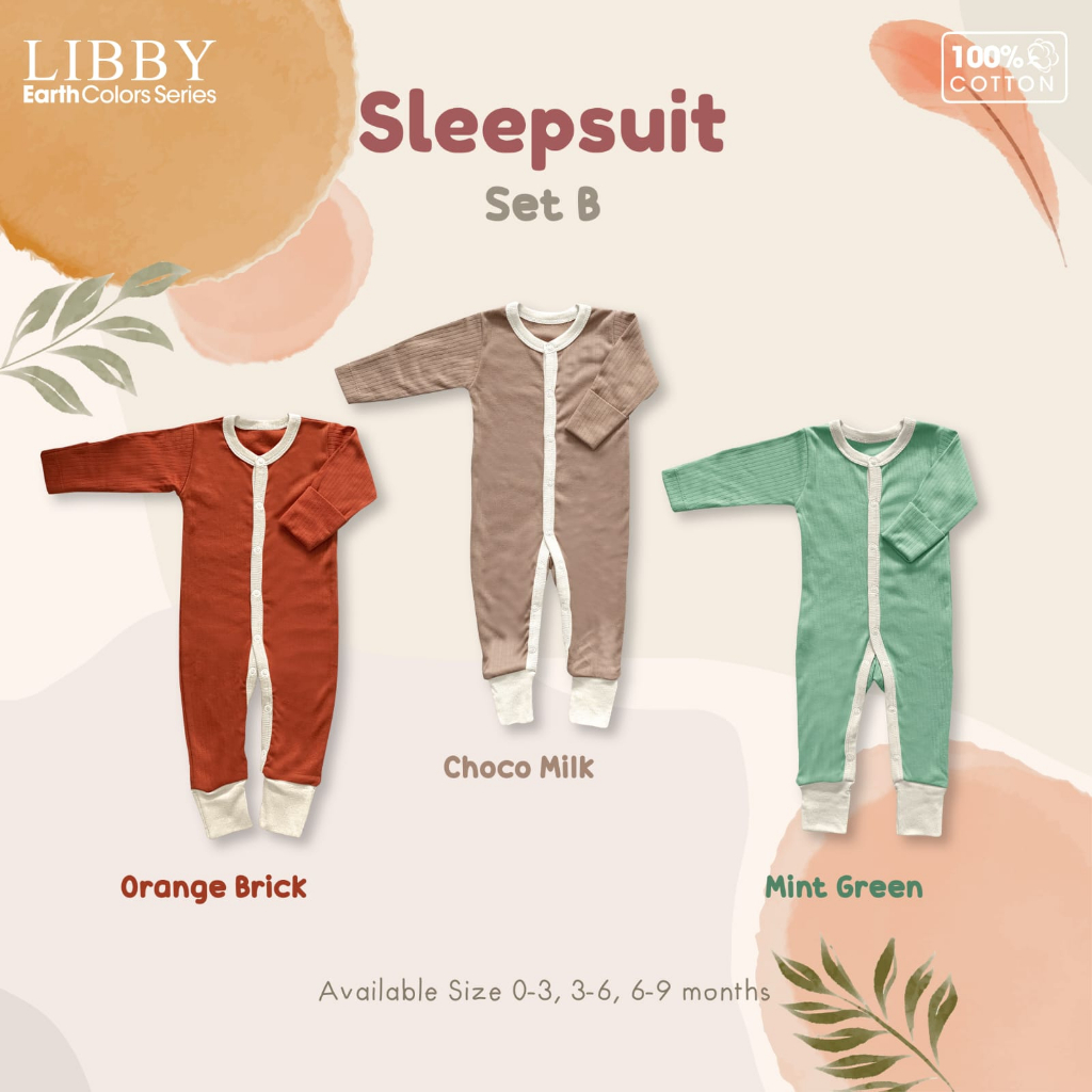 Lakuku - Libby Baby Sleepsuit Drop Needle 0-9m Anak Bayi