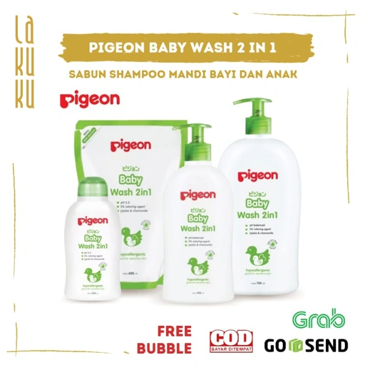 Image of Lakuku - Pigeon Baby Wash 2 in 1 Sabun Mandi Shampoo Bayi