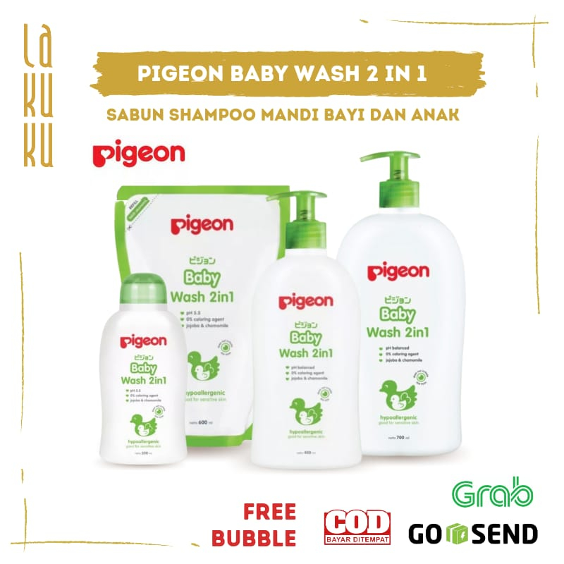 Lakuku - Pigeon Baby Wash 2 in 1 Sabun Mandi Shampoo Bayi