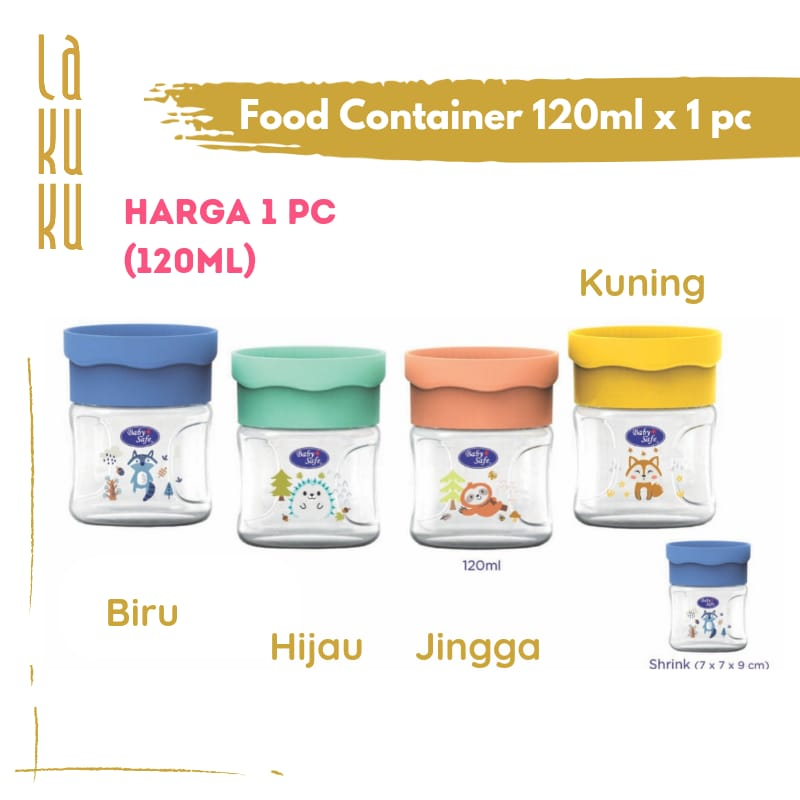 Lakuku - Multi food container Baby Safe isi 4 dan 8 AP011 AP009