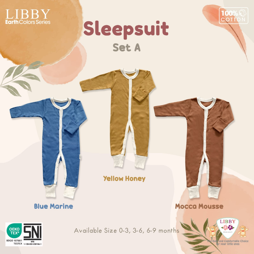 Lakuku - Libby Baby Sleepsuit Drop Needle 0-9m Anak Bayi