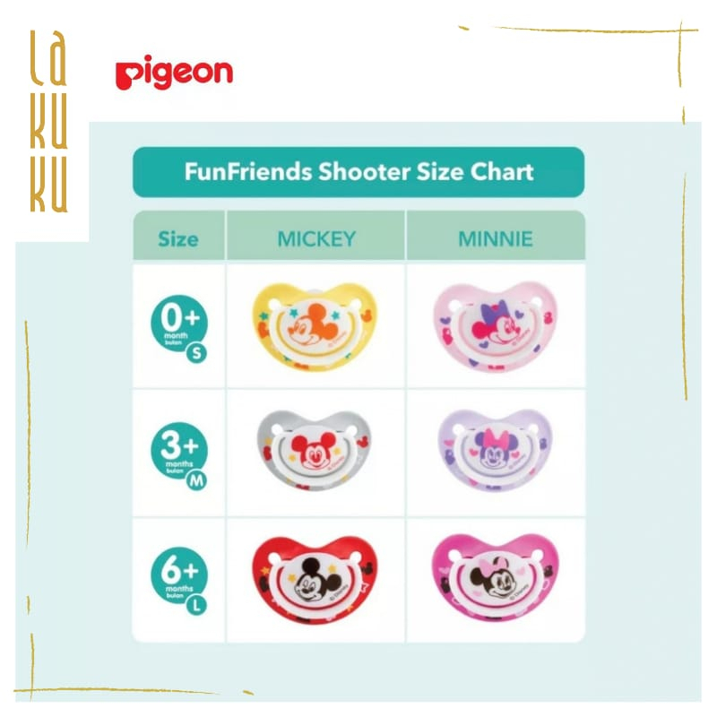 Lakuku - Pigeon Pacifier Empeng Anak Bayi Unisex S M L