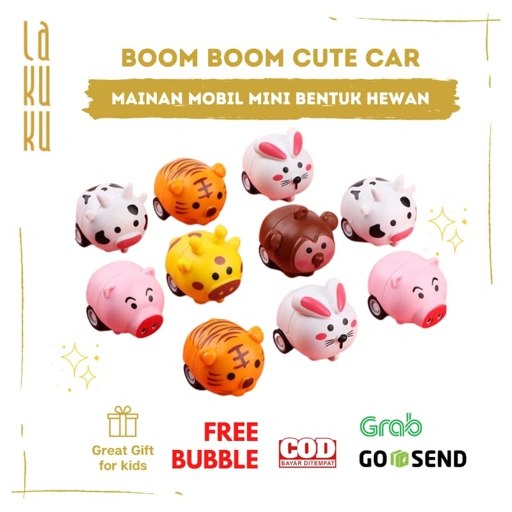 Image of Lakuku - Boom Cute Mini Car Mainan Mobil Anak bentuk Hewan tanpa baterai
