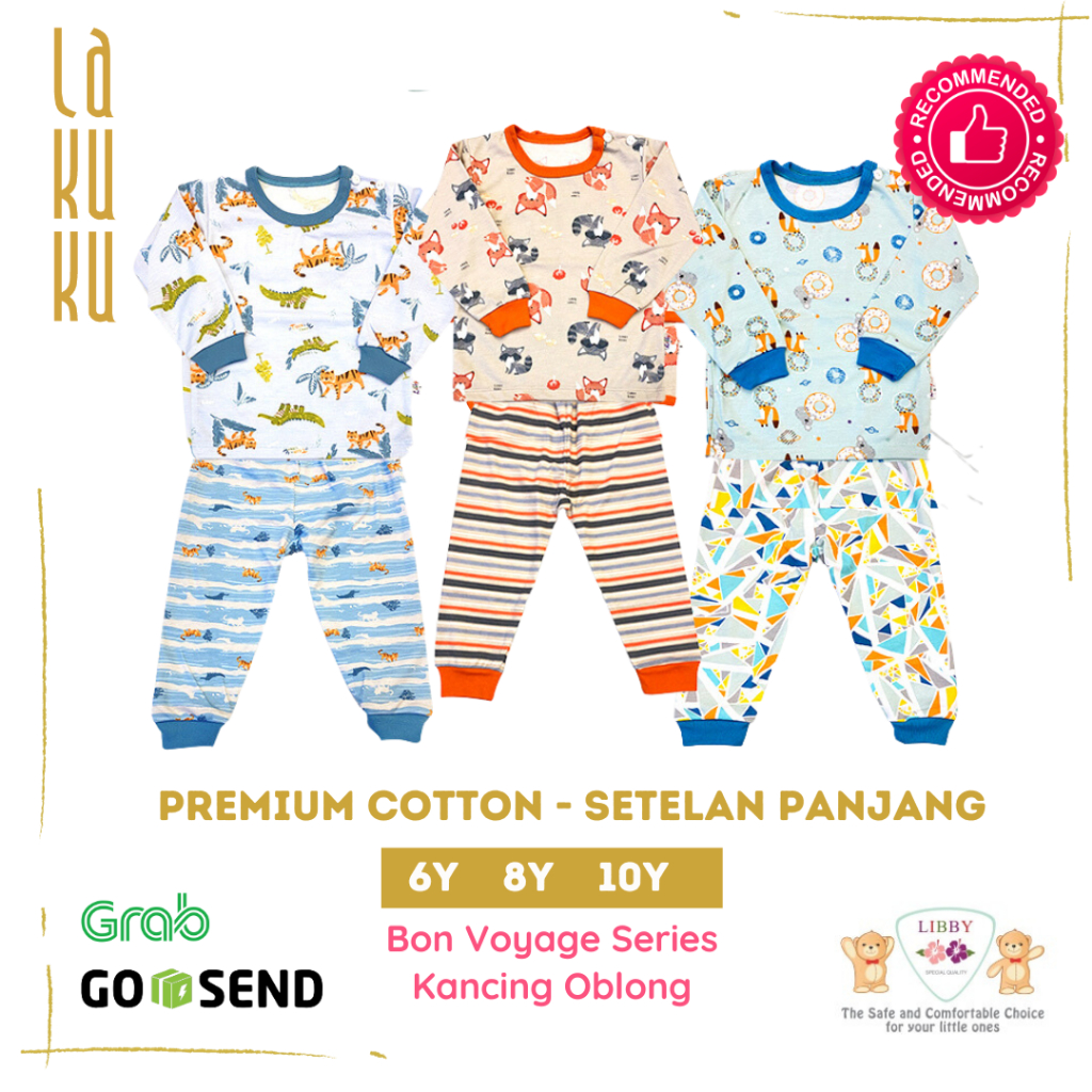 Lakuku - Setelan Libby Baby Baju Celana Panjang Kaos Oblong 4y sampai 10y