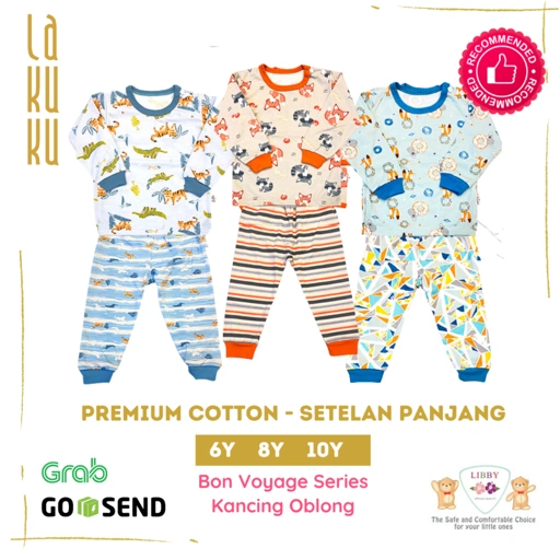 Image of Lakuku - Setelan Libby Baby Baju Celana Panjang Kaos Oblong 4y sampai 10y