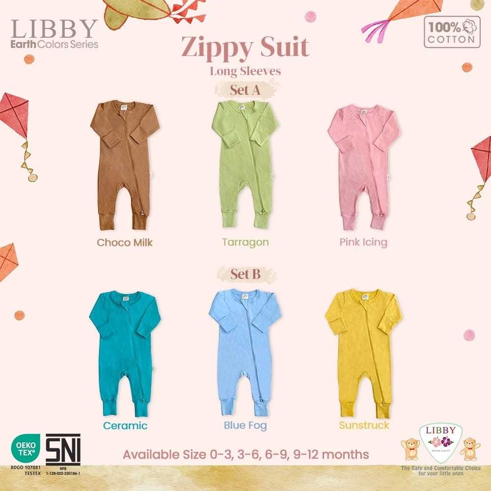 Lakuku - Libby Baby Zippy Suit Long Sleeves Resleting Lengan panjang celana panjang