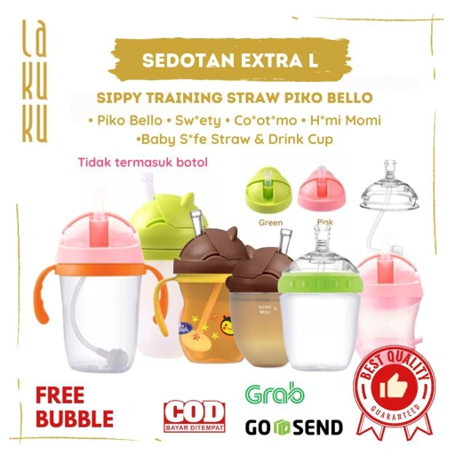 Image of Aksesoris Tambahan Sedotan untuk Botol Susu Piko Bello Sweety Tritan - Spare Straw Cover Milk Bottle