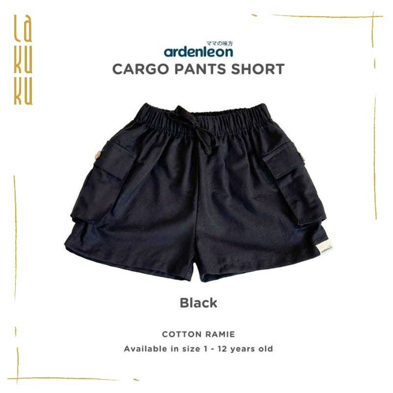 Lakuku - Ardenleon Cargo pants Short Celana pendek bahan cotton ramie berkantong