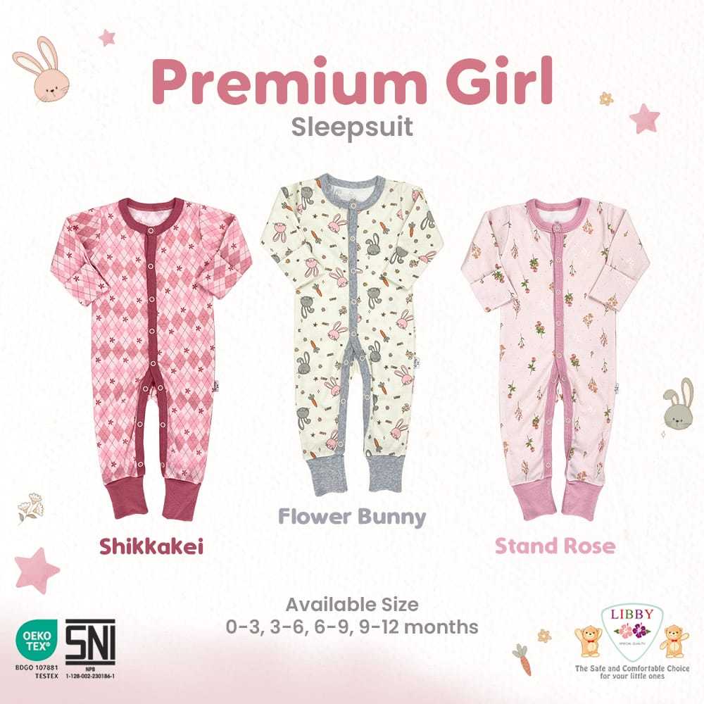 Lakuku - Libby Sleepsuit Premium Boy or Girl Soft Cotton 3-6m 6-9m 9-12m 12-18m 18-24m