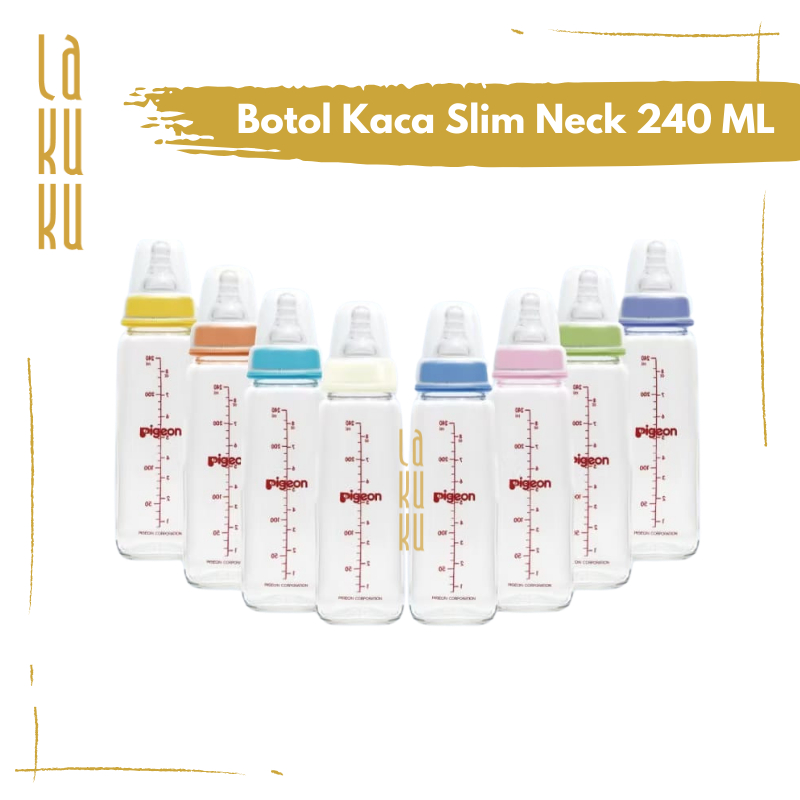 Lakuku - Pigeon Botol Susu Gelas Kaca Wide Neck dan Slim Neck